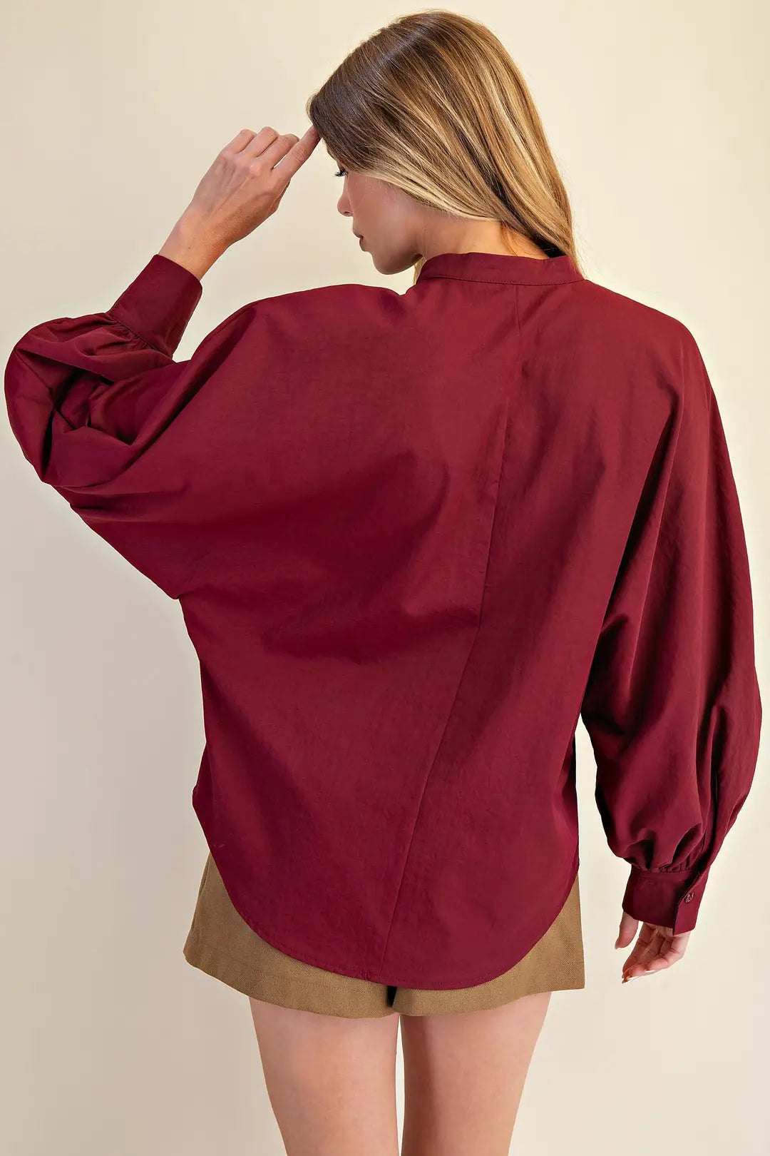 Front Lace Up Long Sleeve Top