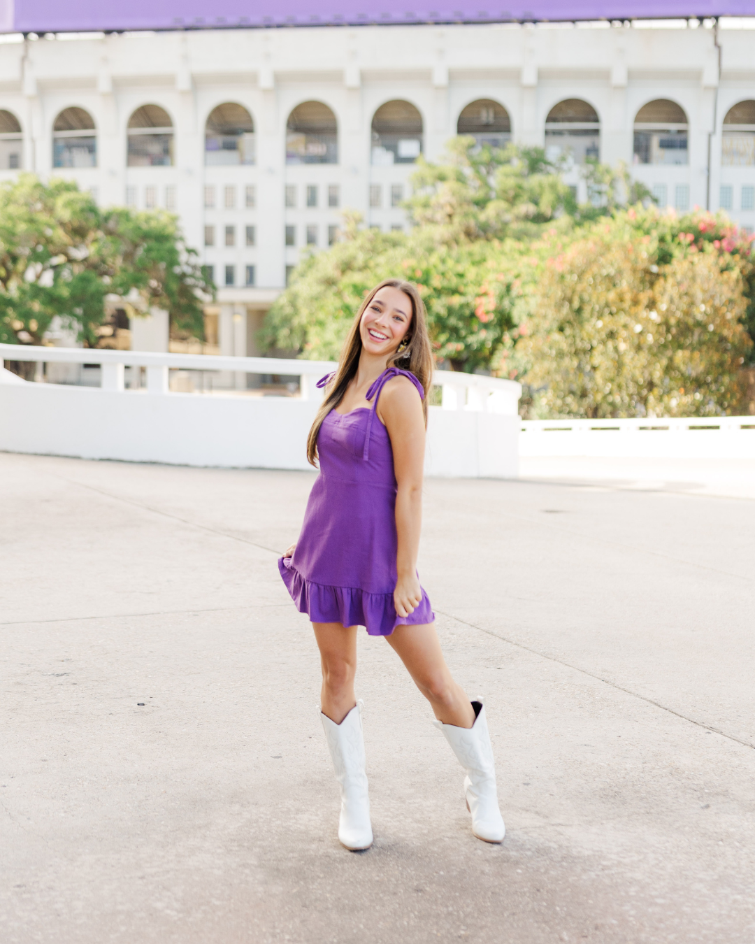 Denim Ruffle Hem Dress