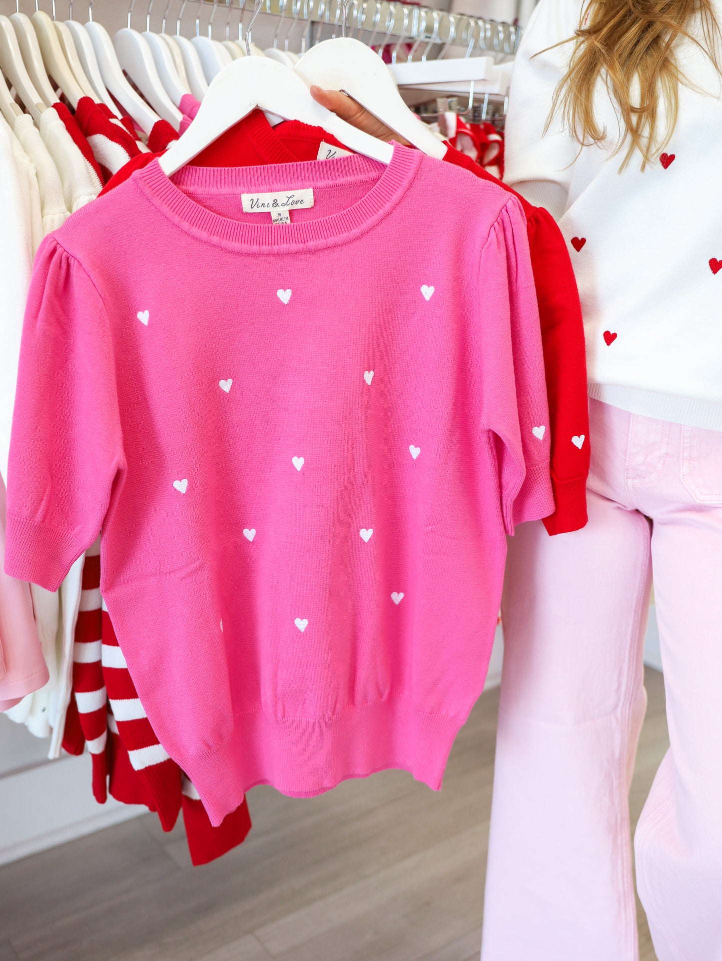 Sweetheart Embroidery Sweater