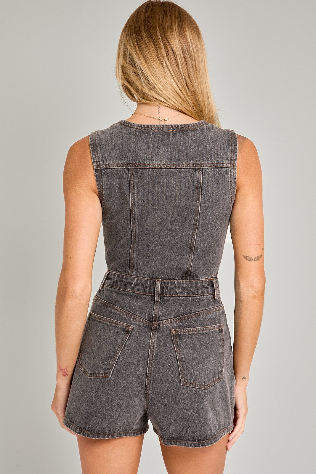 V-Neck Sleeveless Romper