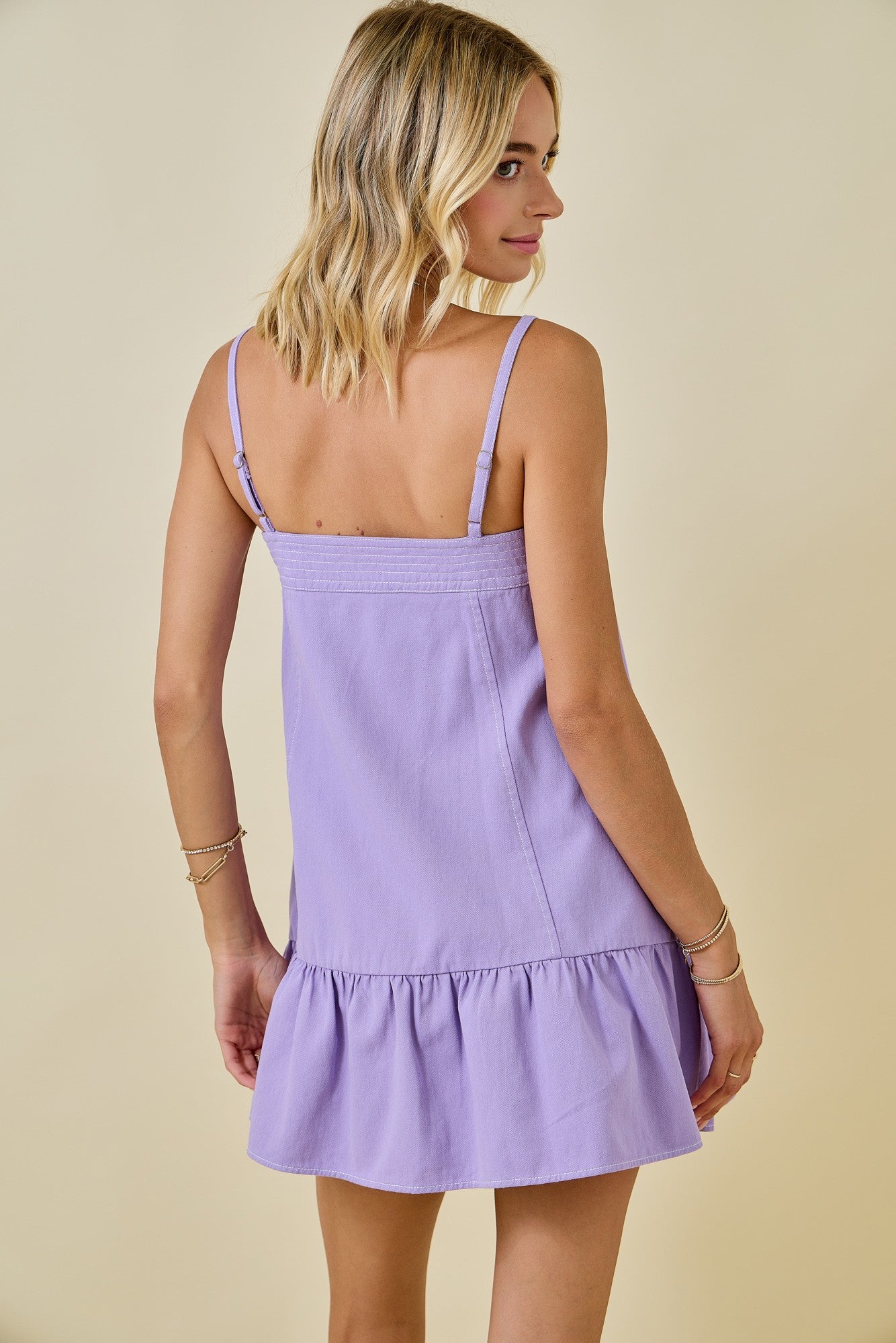 Drop Waist Denim Dress