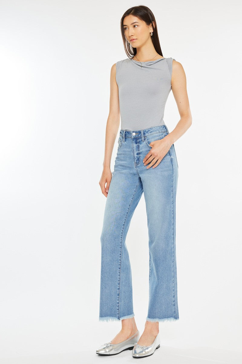 KanCan High Rise Slim Wide Leg Denim Jean