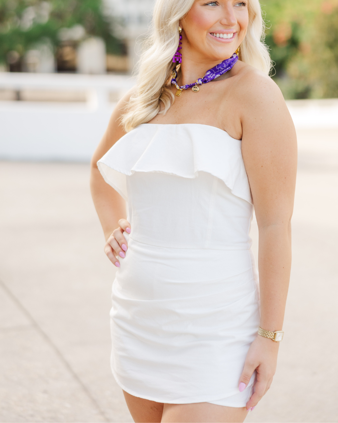 Strapless Ruffle Romper