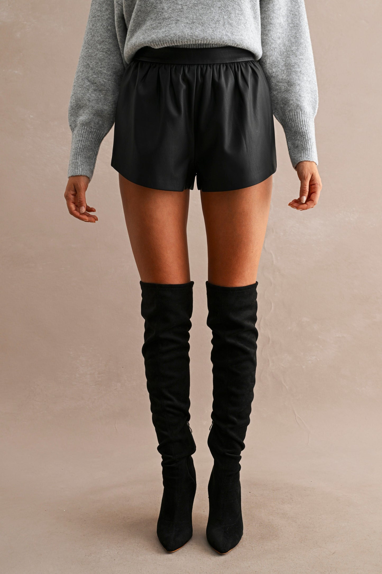 Faux Leather Shorts