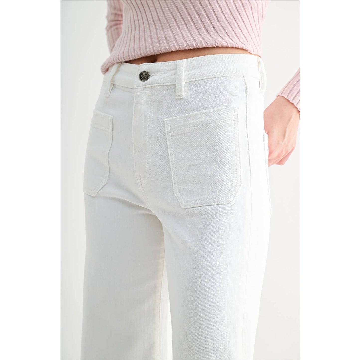 H/R Wide Leg Cropped Hem