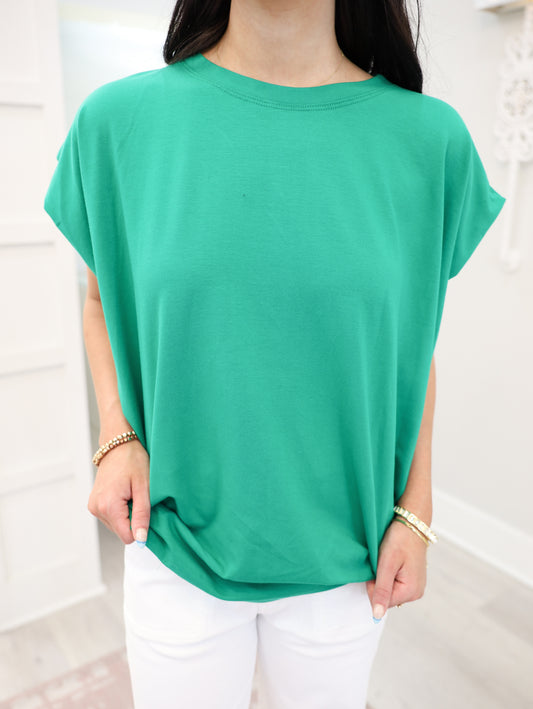 Cotton Spandex Cap Sleeve Top