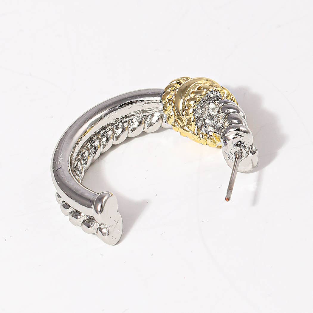 Twisted Two-Tone Hoops