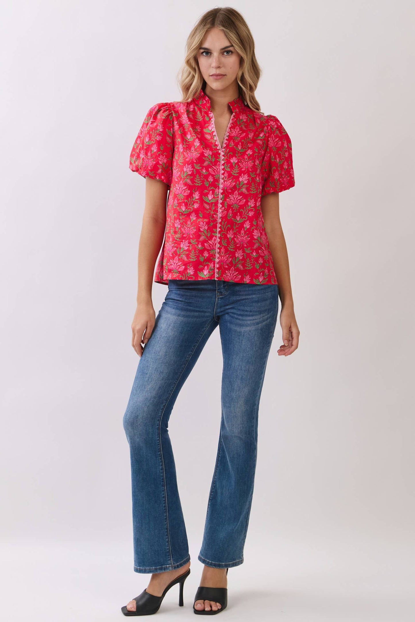Cherry Floral Top