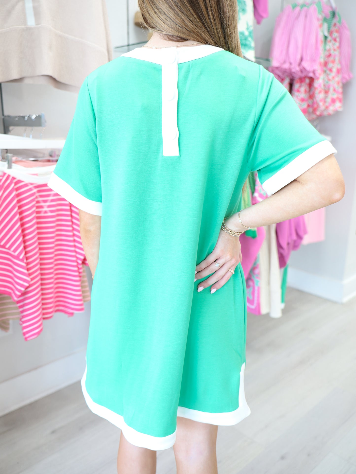 Scuba Short Sleeve Dress