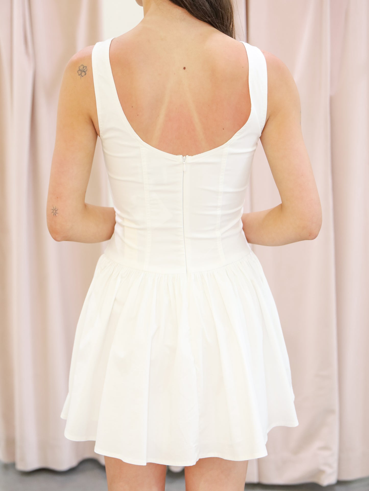 Kim Front Button Low Waist Mini Dress