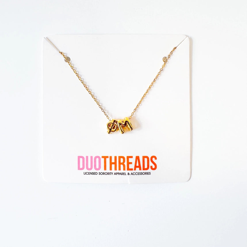 Bubble Letter Sorority Necklace