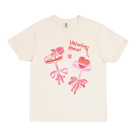 Valentine Please Champagne Tee
