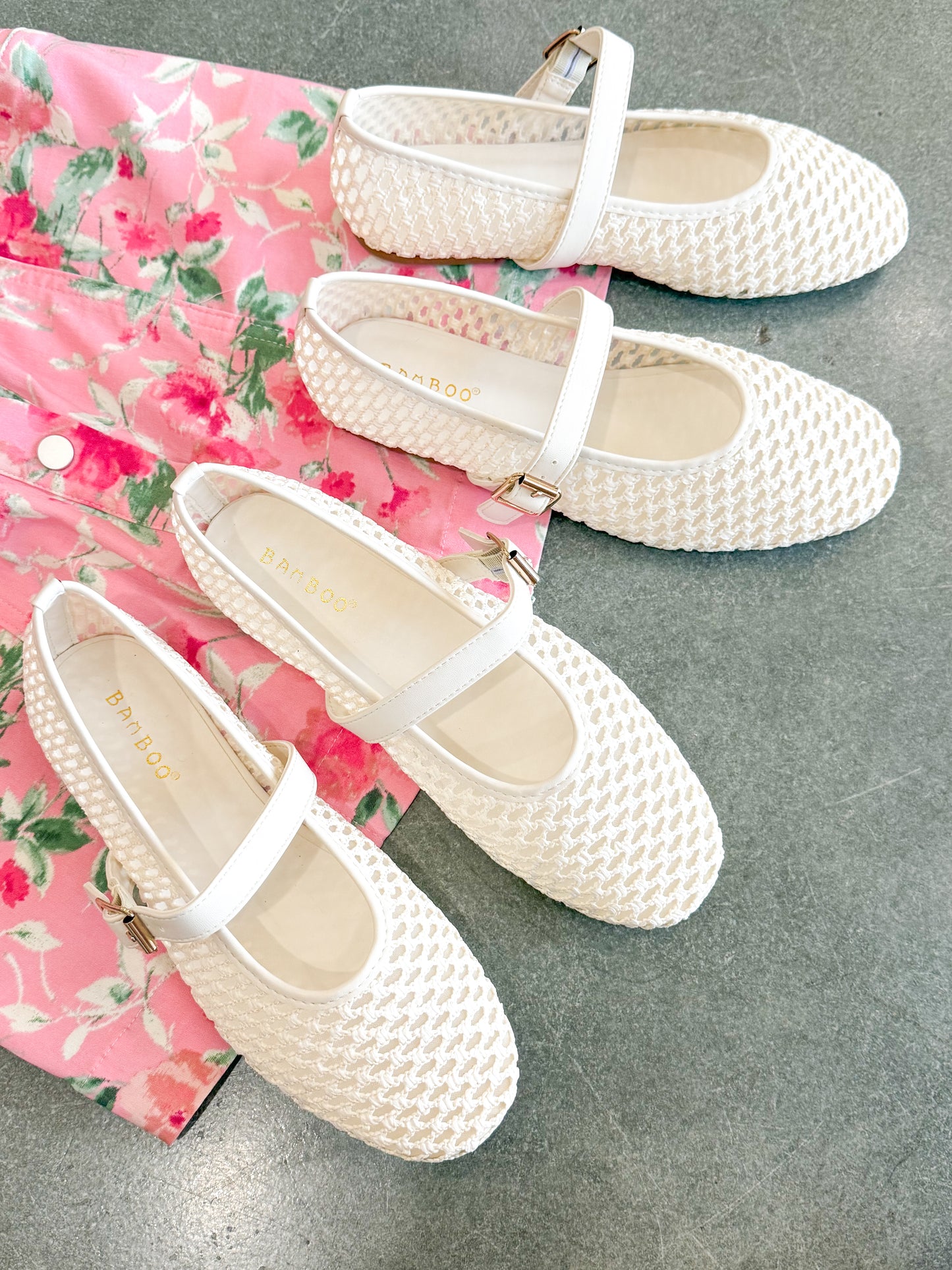 Woven Mary Jane Flats