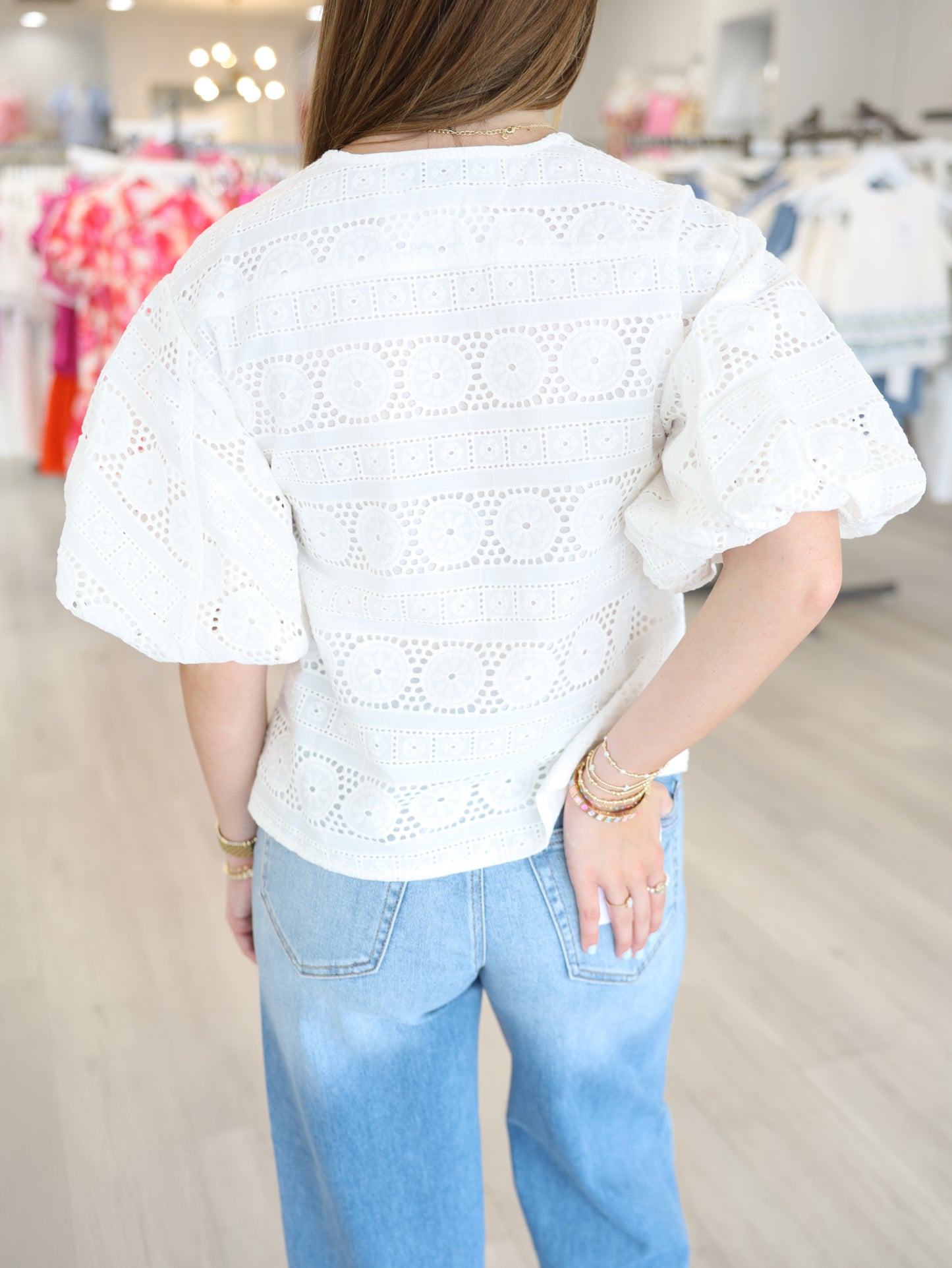 Marissa Eyelet Top