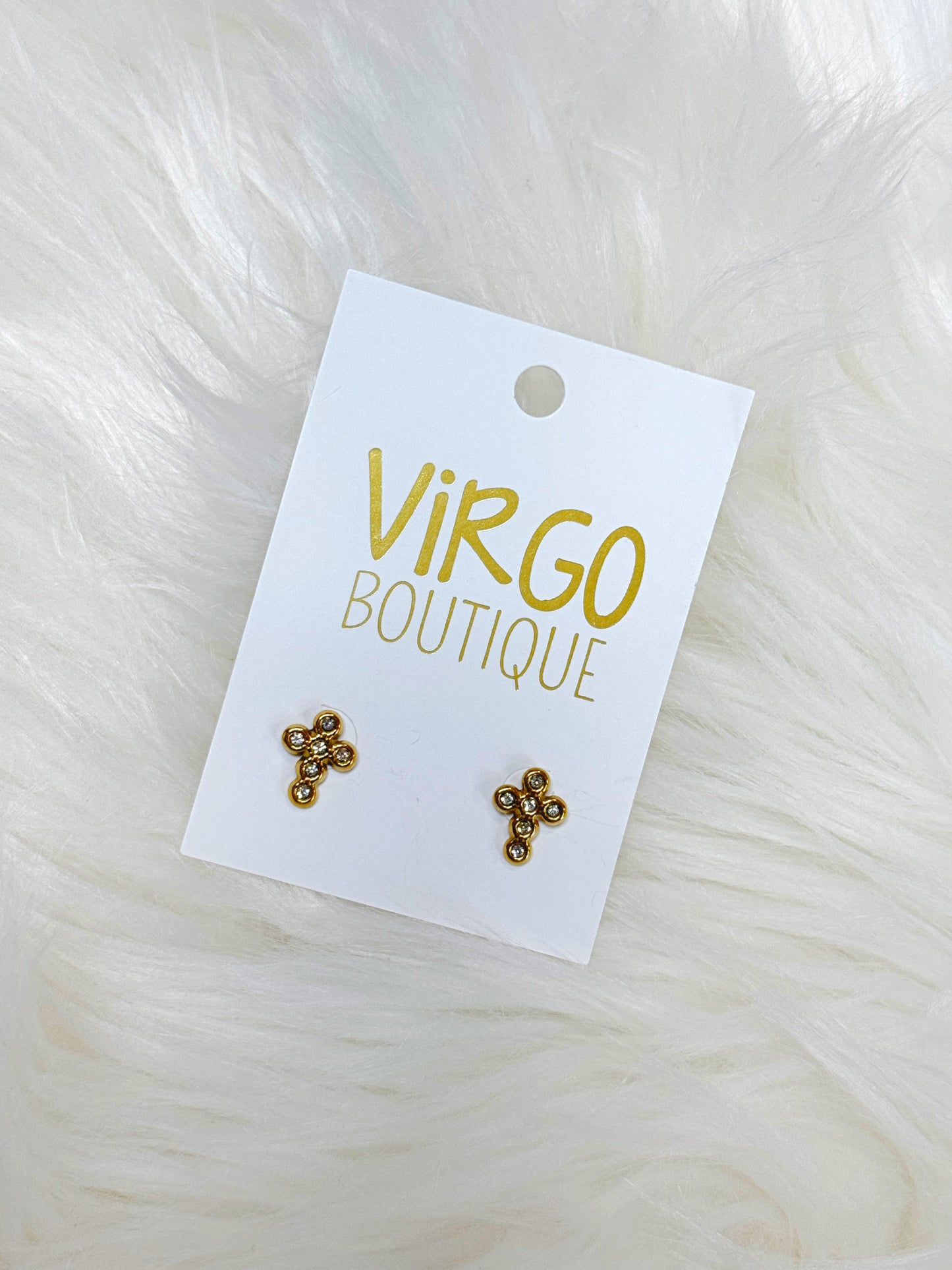 cross earrings, gold jewelry, gold cross earrings