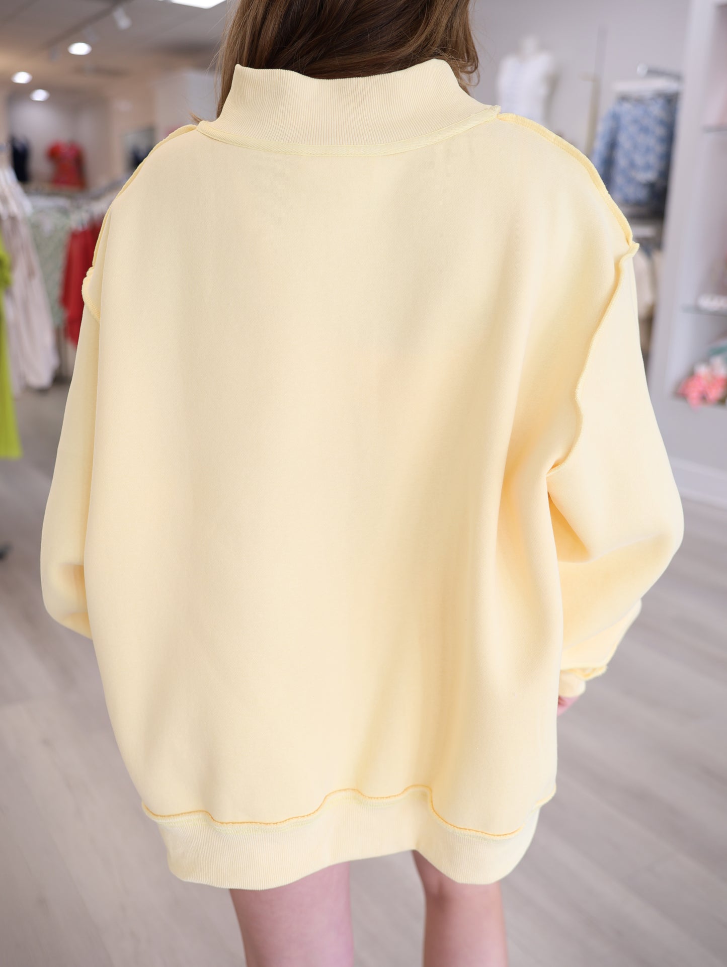 'DILLY DALLY' Mockneck Sweatshirt