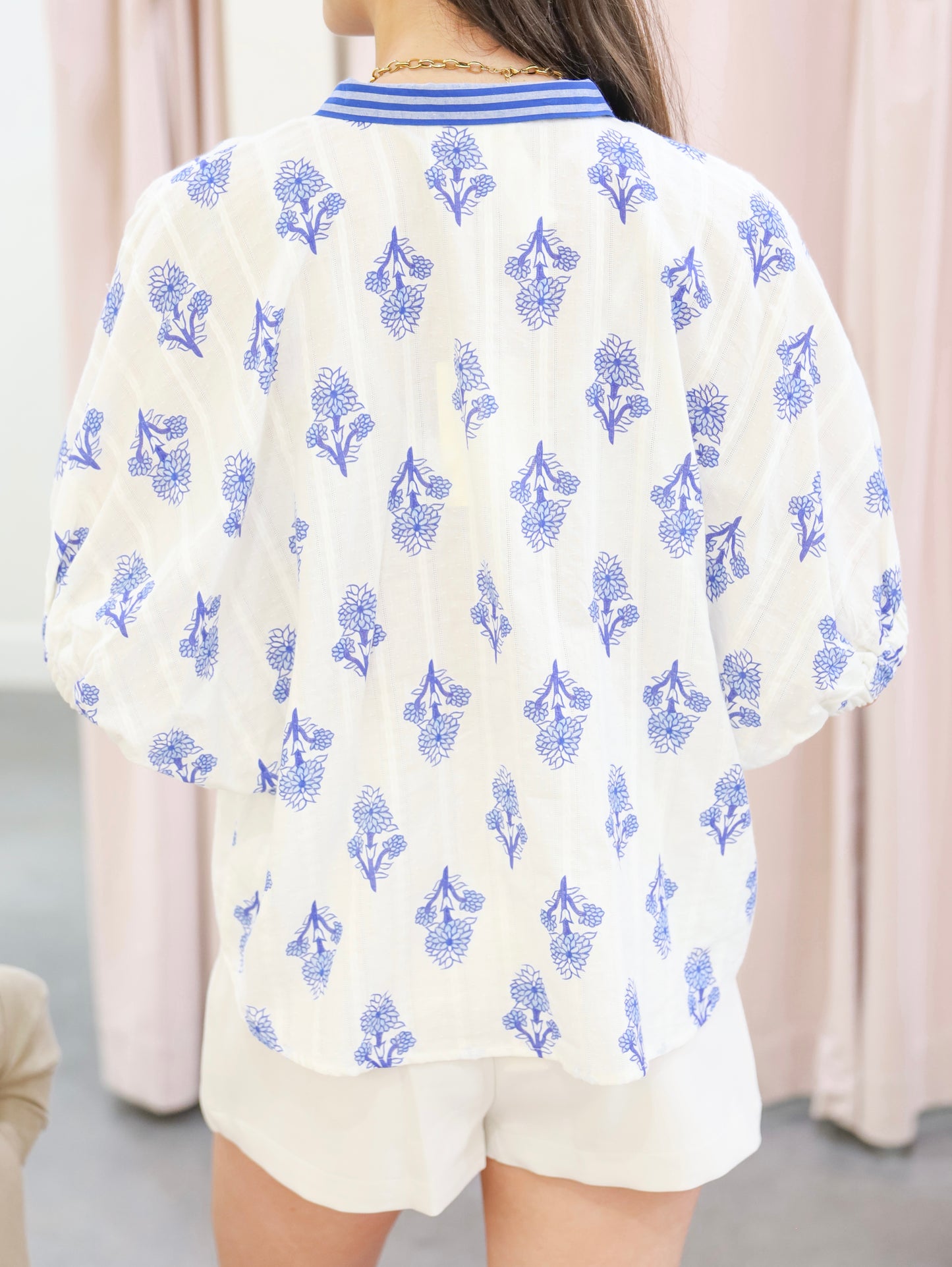 Deanna Floral Dolman Sleeve Blouse