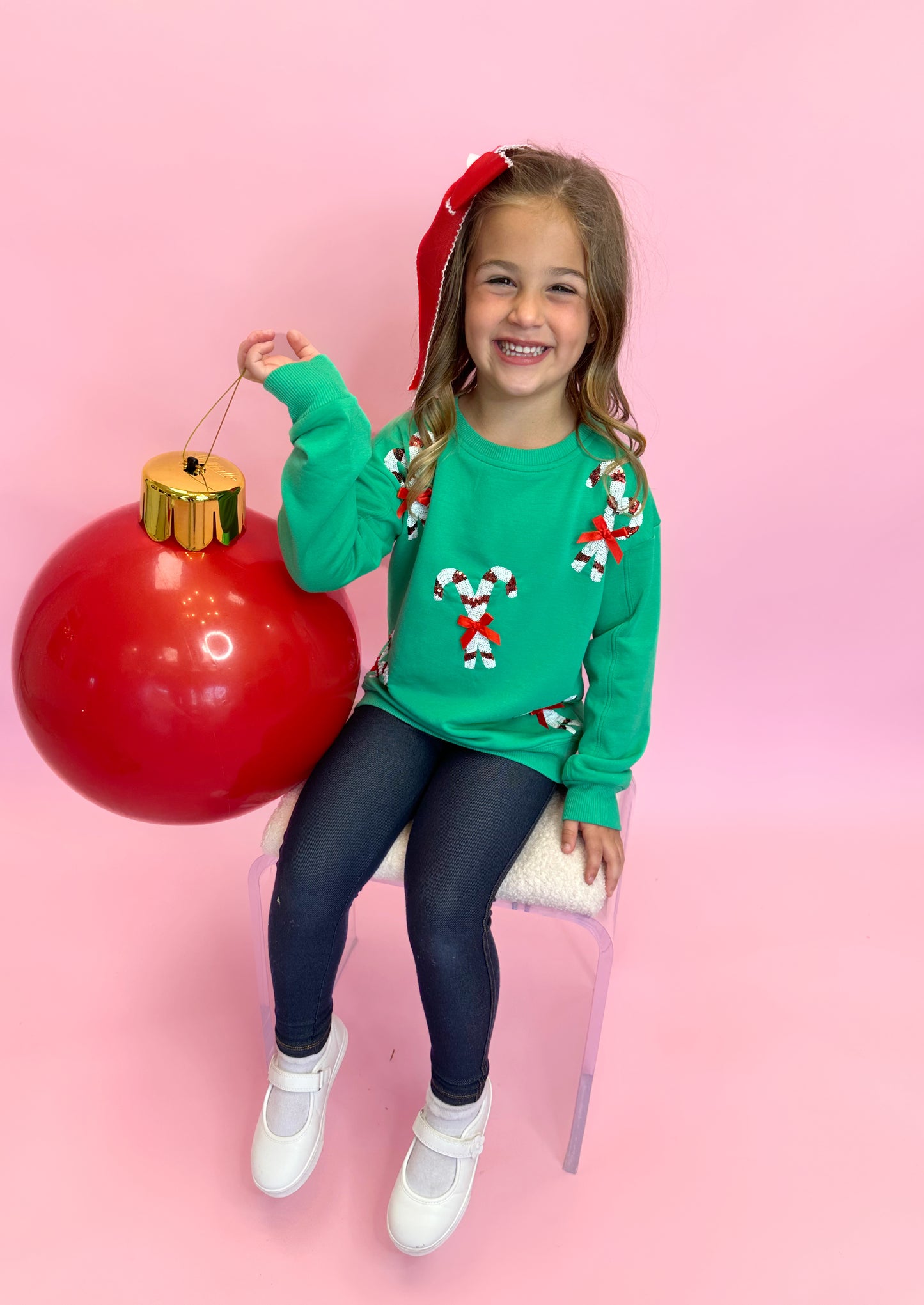 Youth Candy Cane Sweatshirt