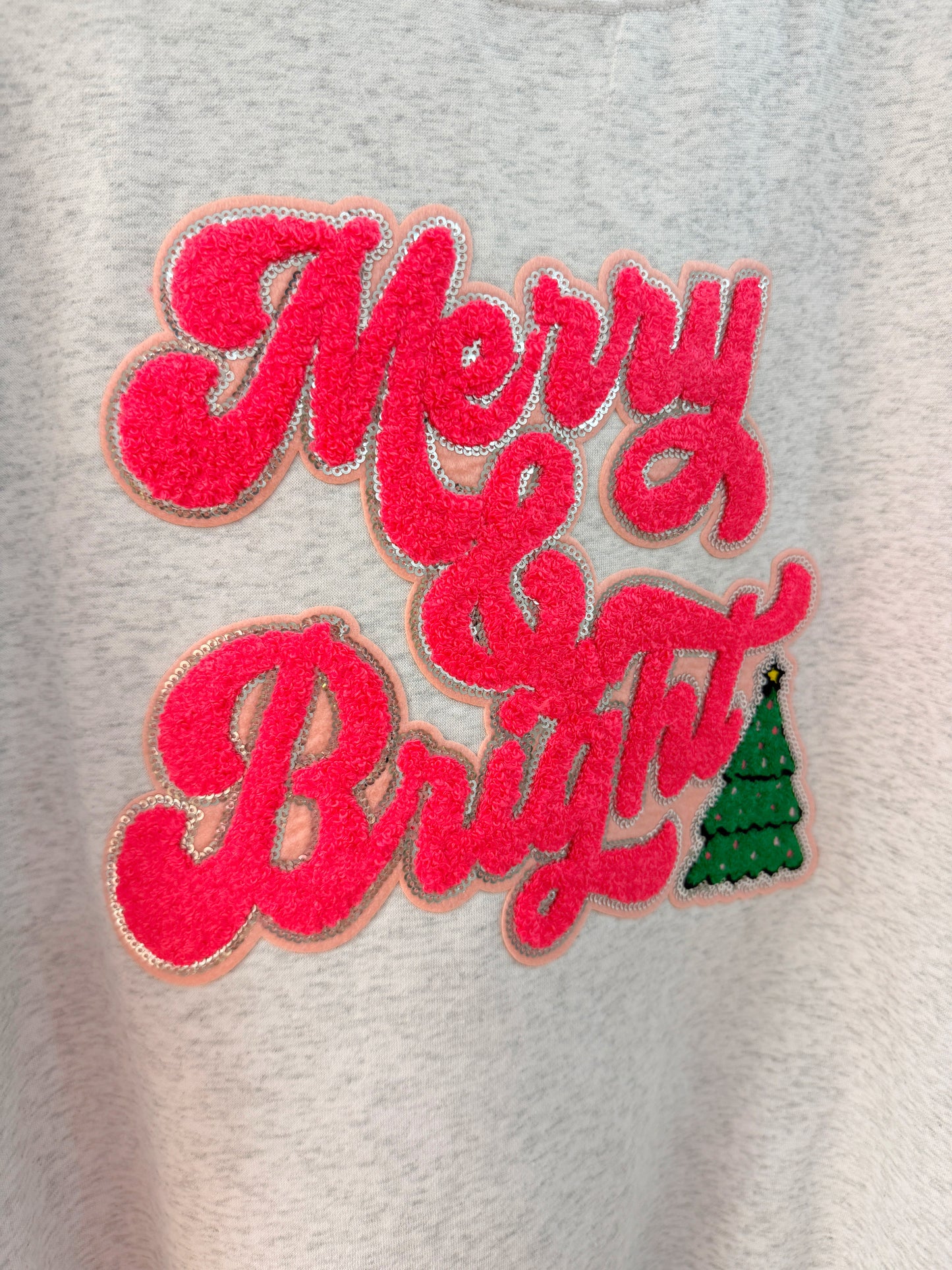 Merry & Bright Patched Mock Neck