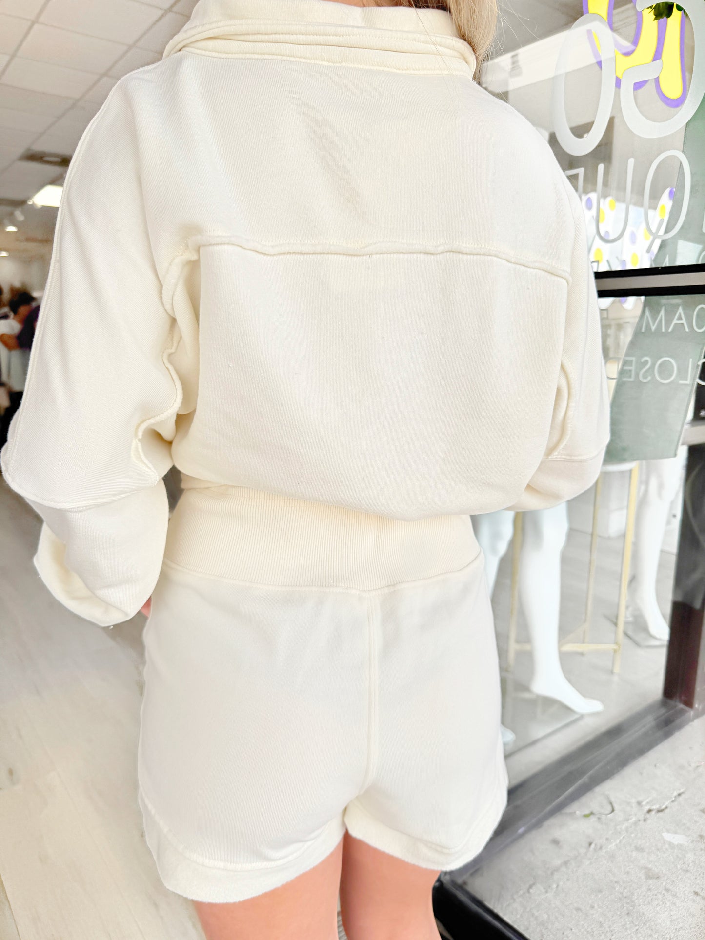 Cropped Sweatshirt & Shorts Set