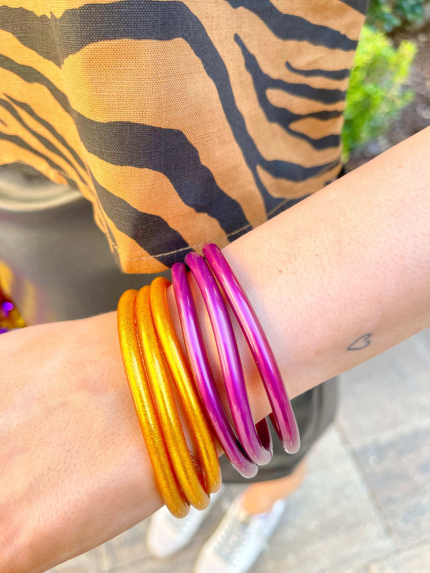 Purple and Gold Bangle Set