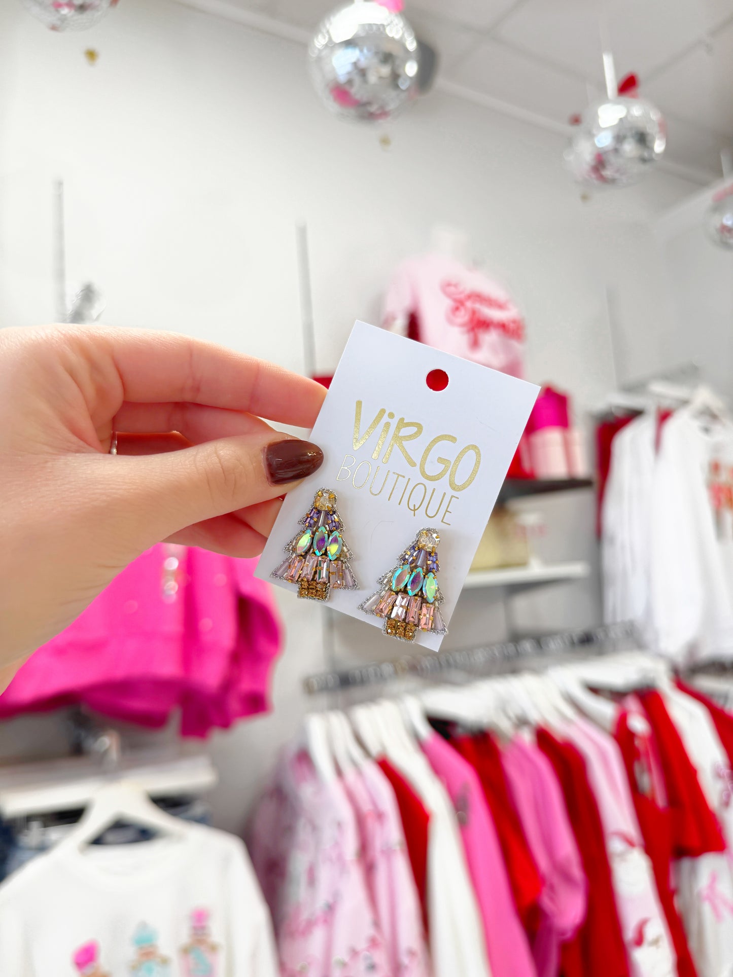 Beaded Festive Tree Dangles