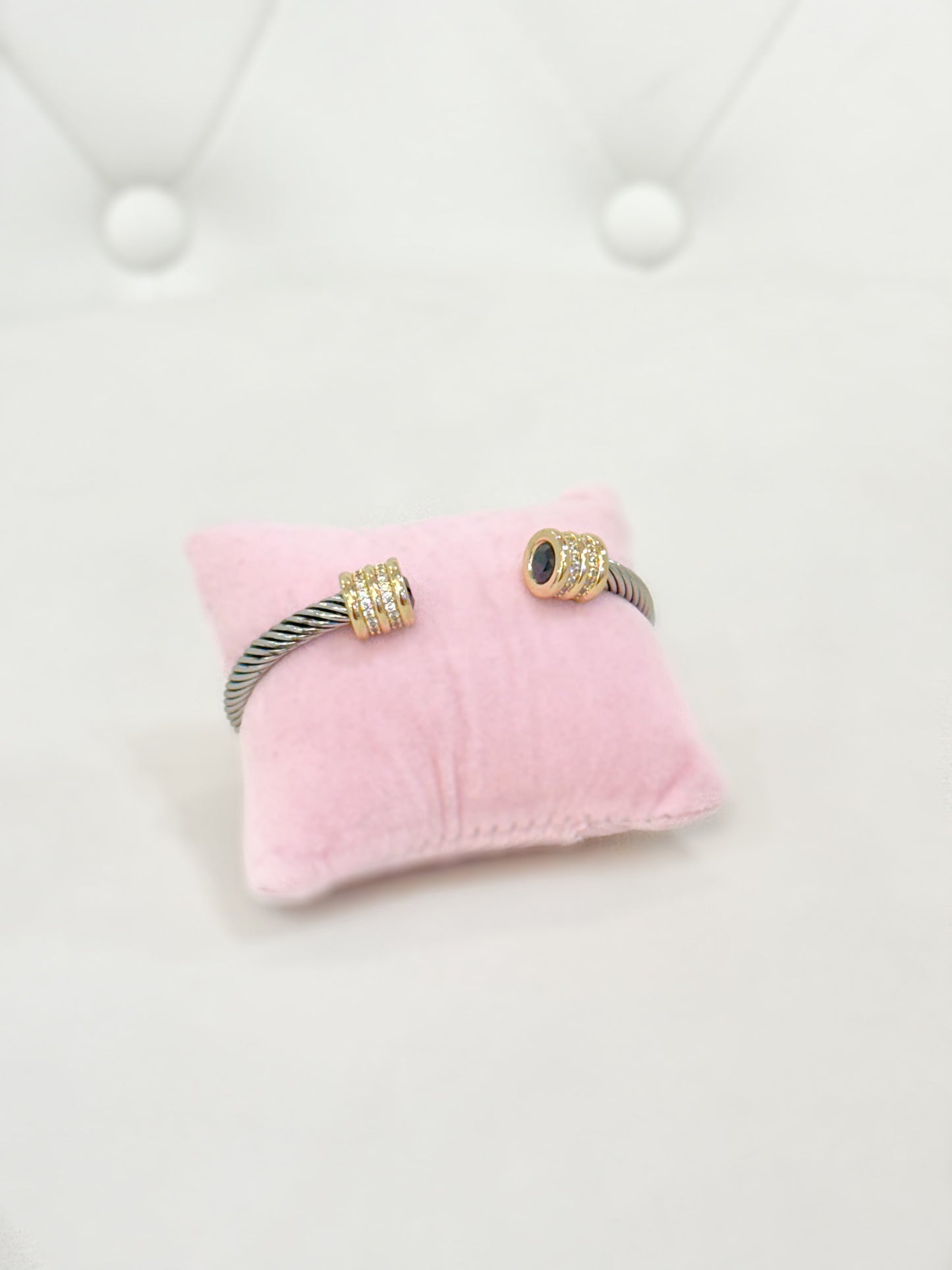 Rhinestone Metal Pattern Cuff