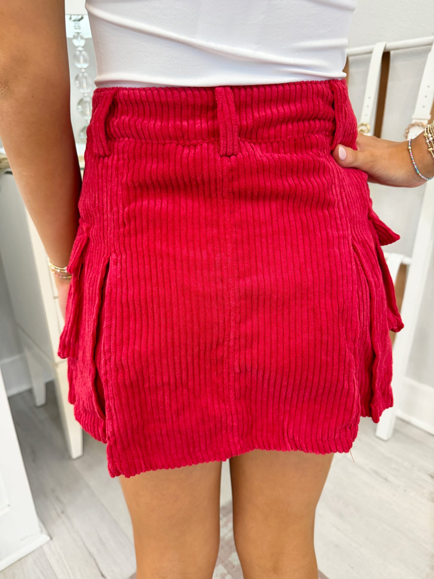 Corduroy Mini Skort