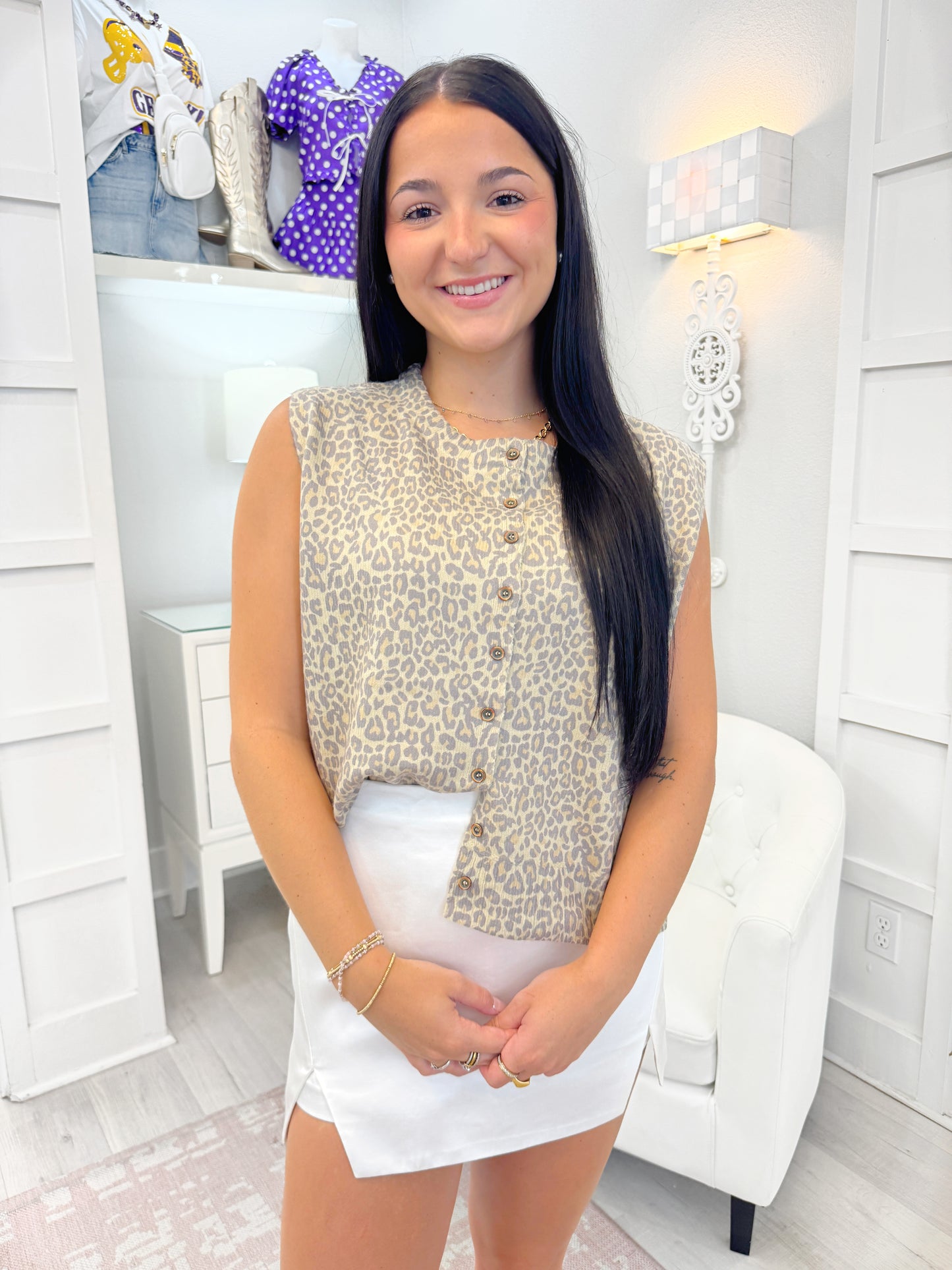 Leopard Vest Top