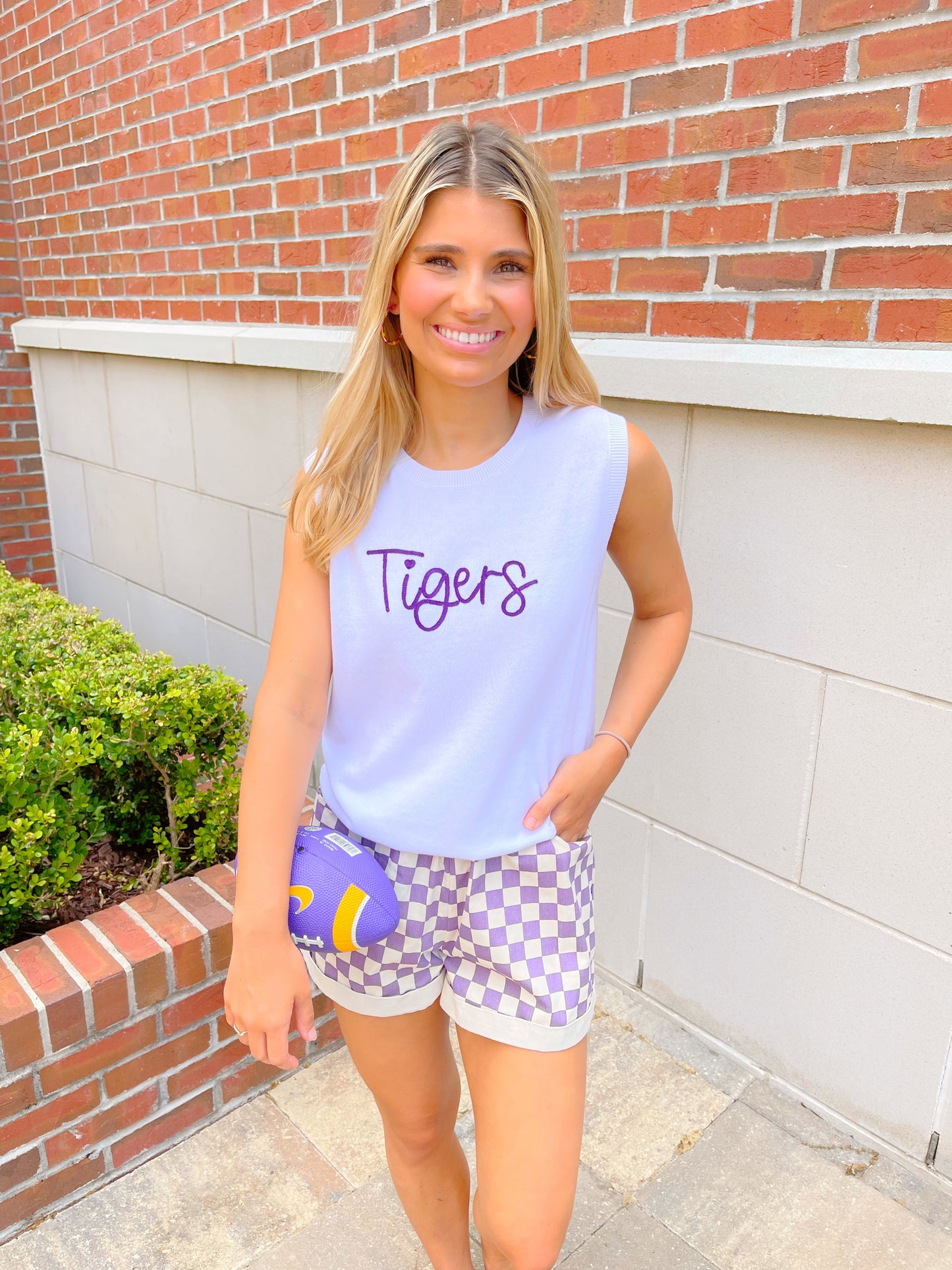 Tiger Script Sleeveless Sweater