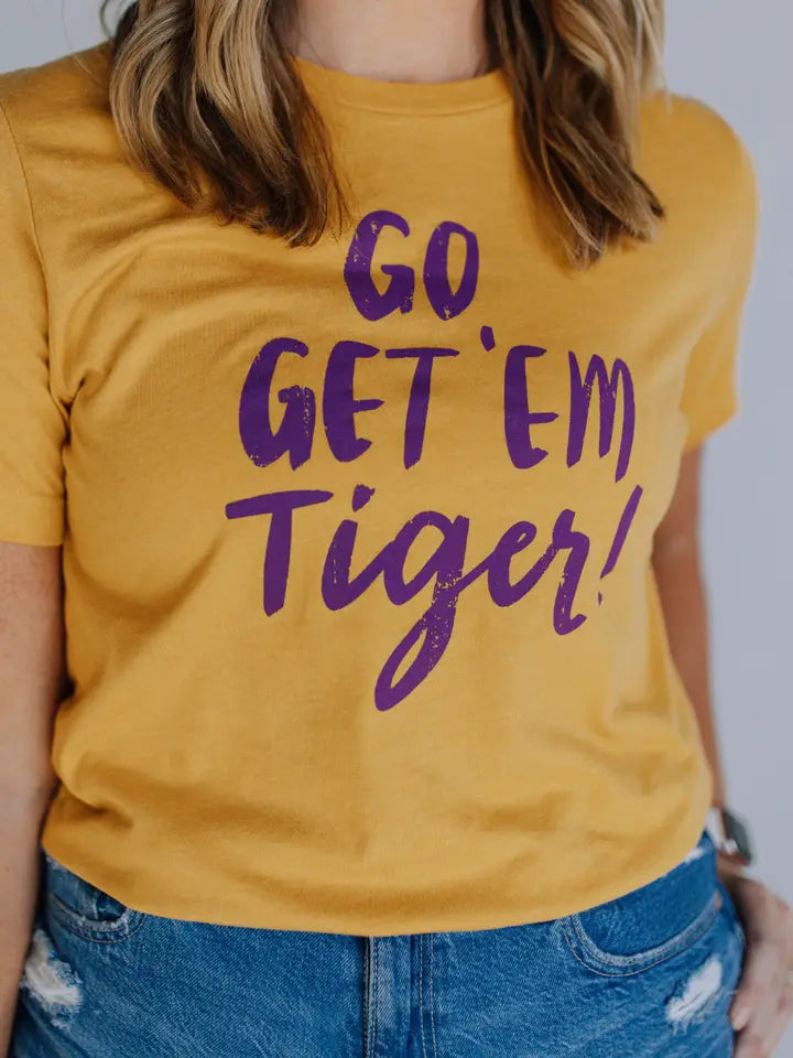 lsu tee, gameday tee, gold tee, football tee, LSU, lsu tigers