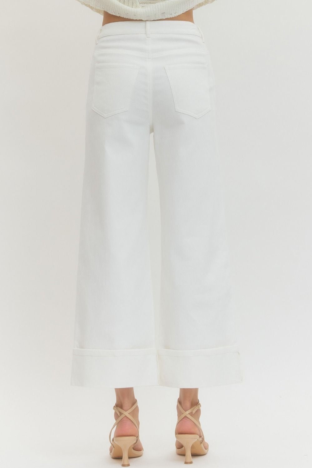 Wide Leg Mid Rise Jeans