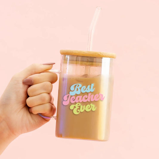 Best Teacher Ever Glass Tumbler