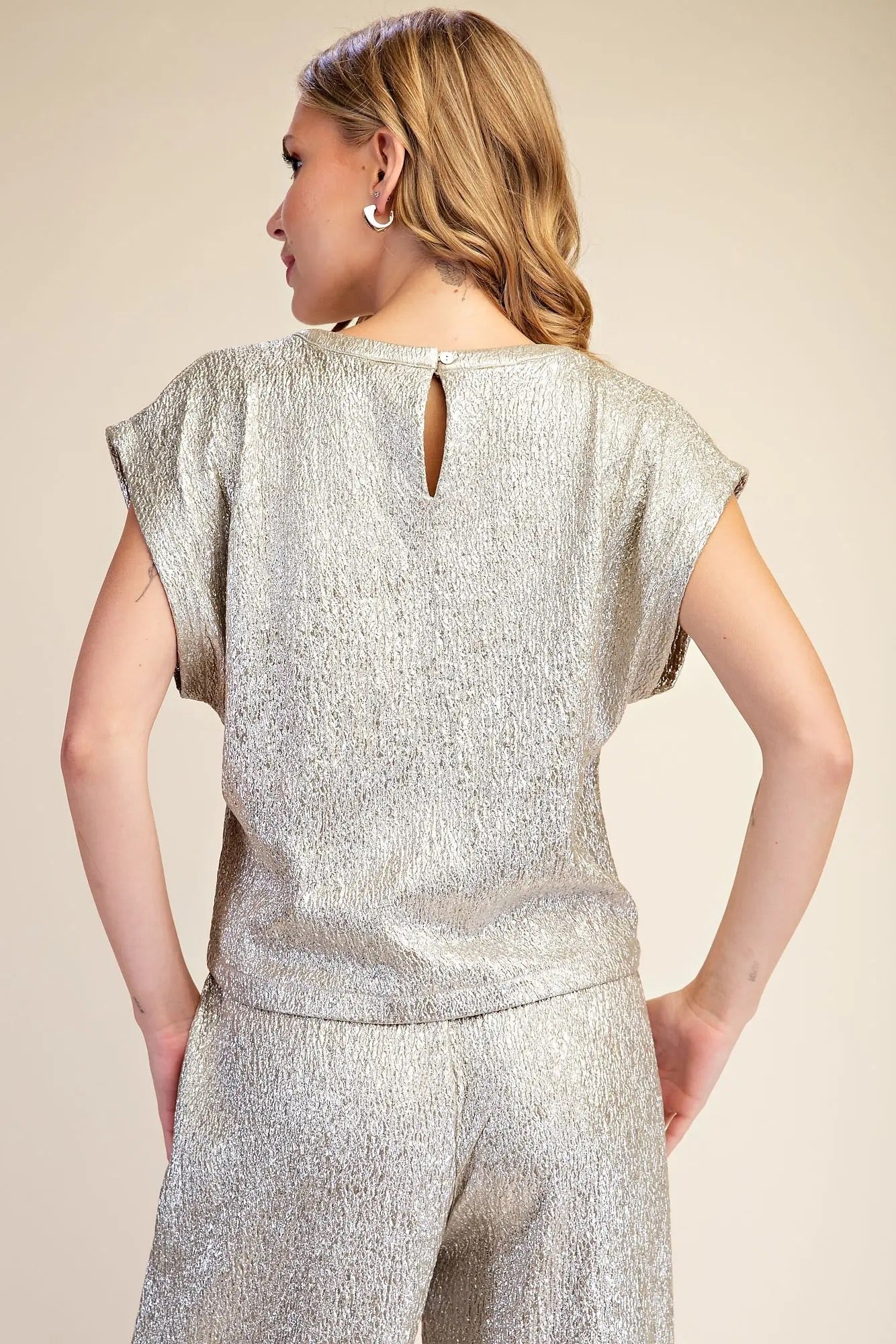 Kiffin Metallic Top