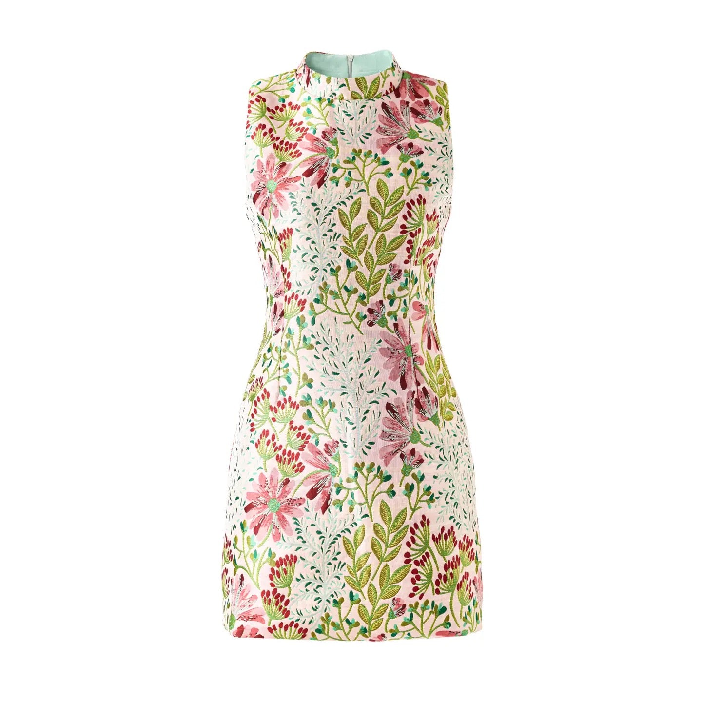 Malia Floral Jacquard Embroidered Dress