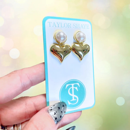 Amanda Heart Stud Earrings