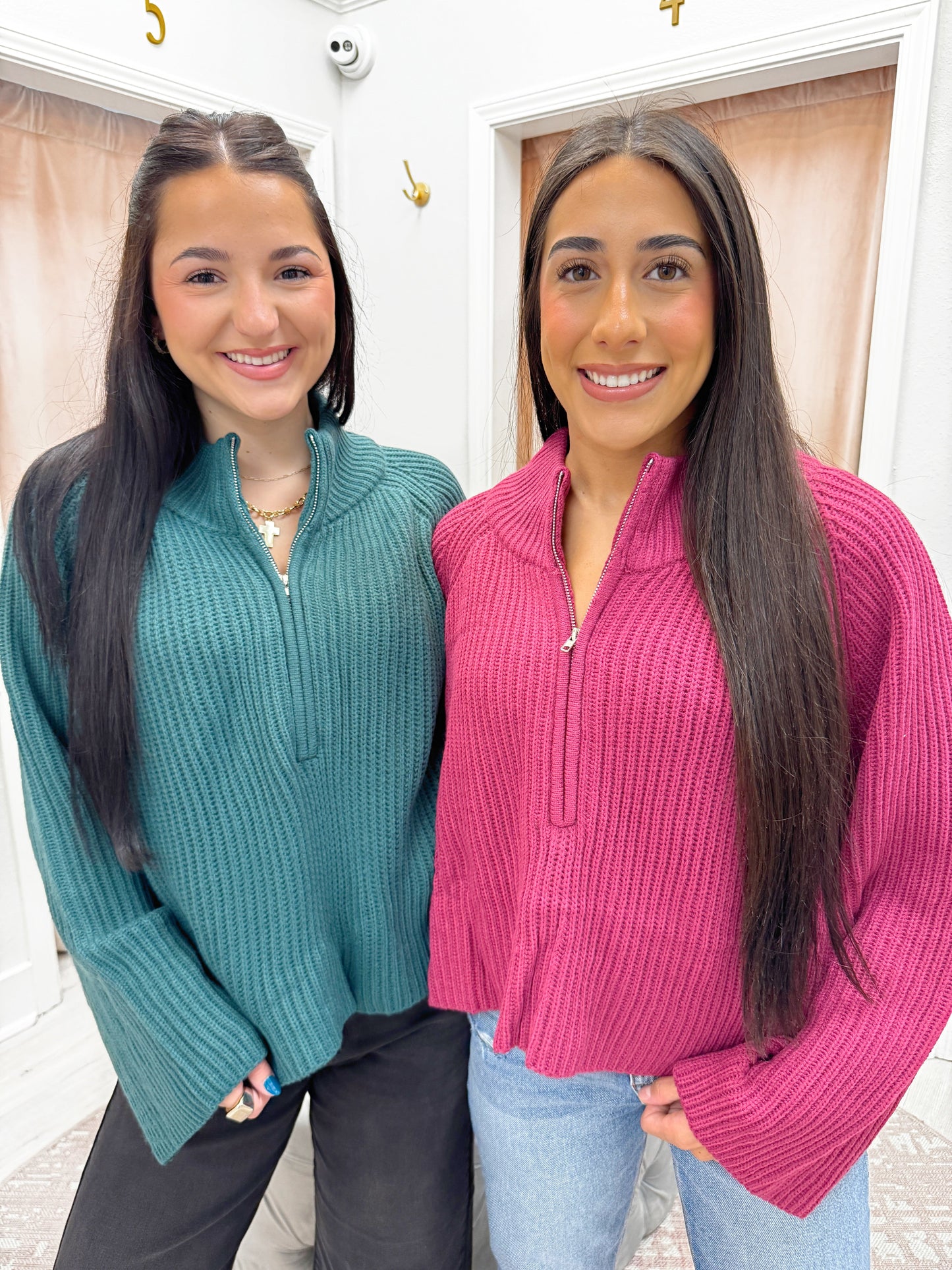 Long sleeve sweater, half zip sweater, pullover sweater, fantastic fawn, peach love, half zip sweater, girly half zip sweater, girly top, boutique sweater, womens half zip sweater, womens long sleeve sweater