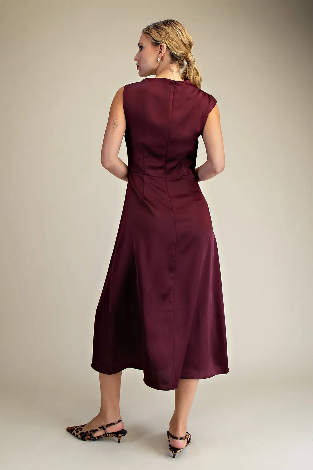 boutique dress, midi dress, fall dress, wedding guest dress
