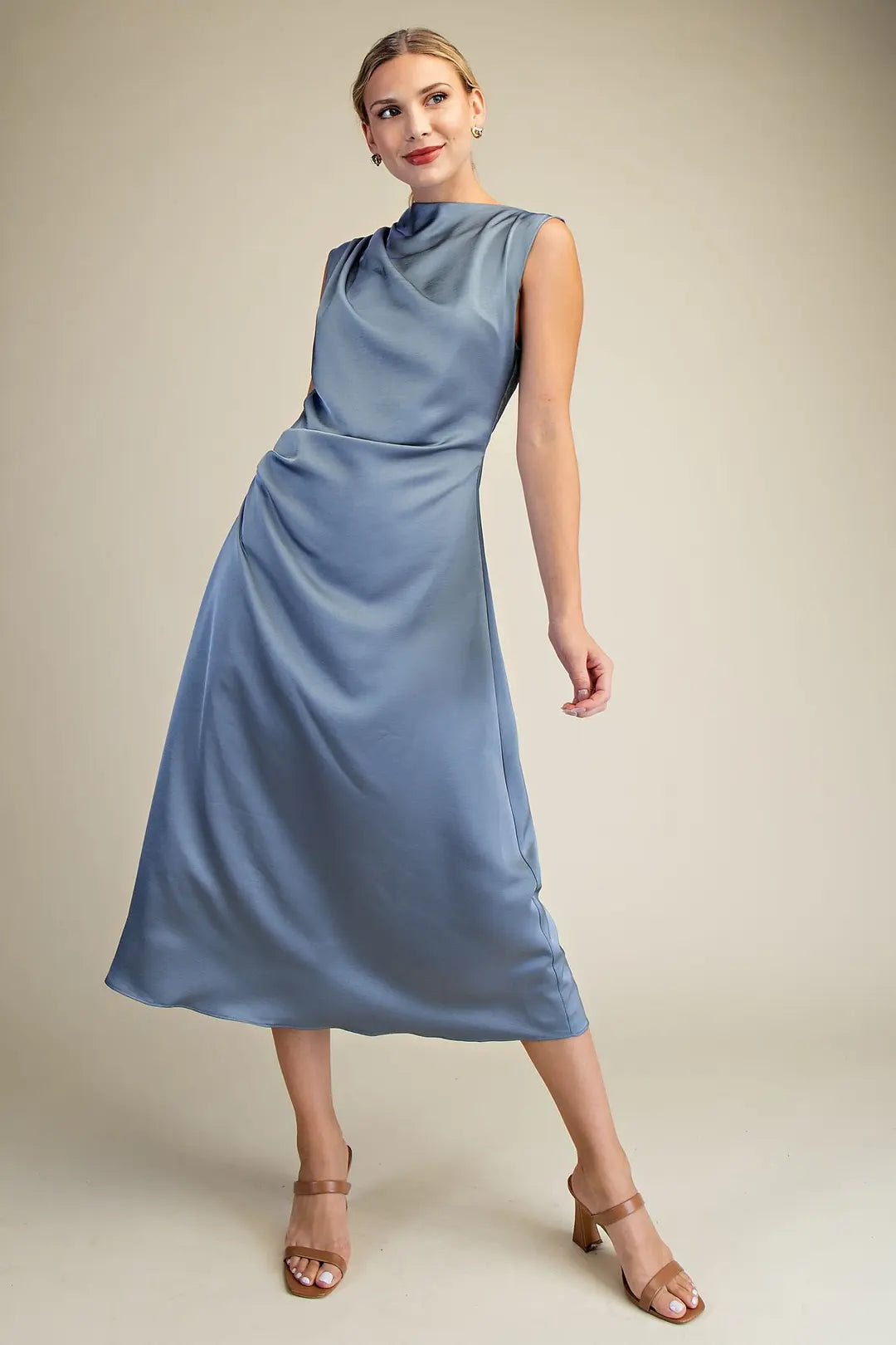 boutique dress, midi dress, fall dress, wedding guest dress