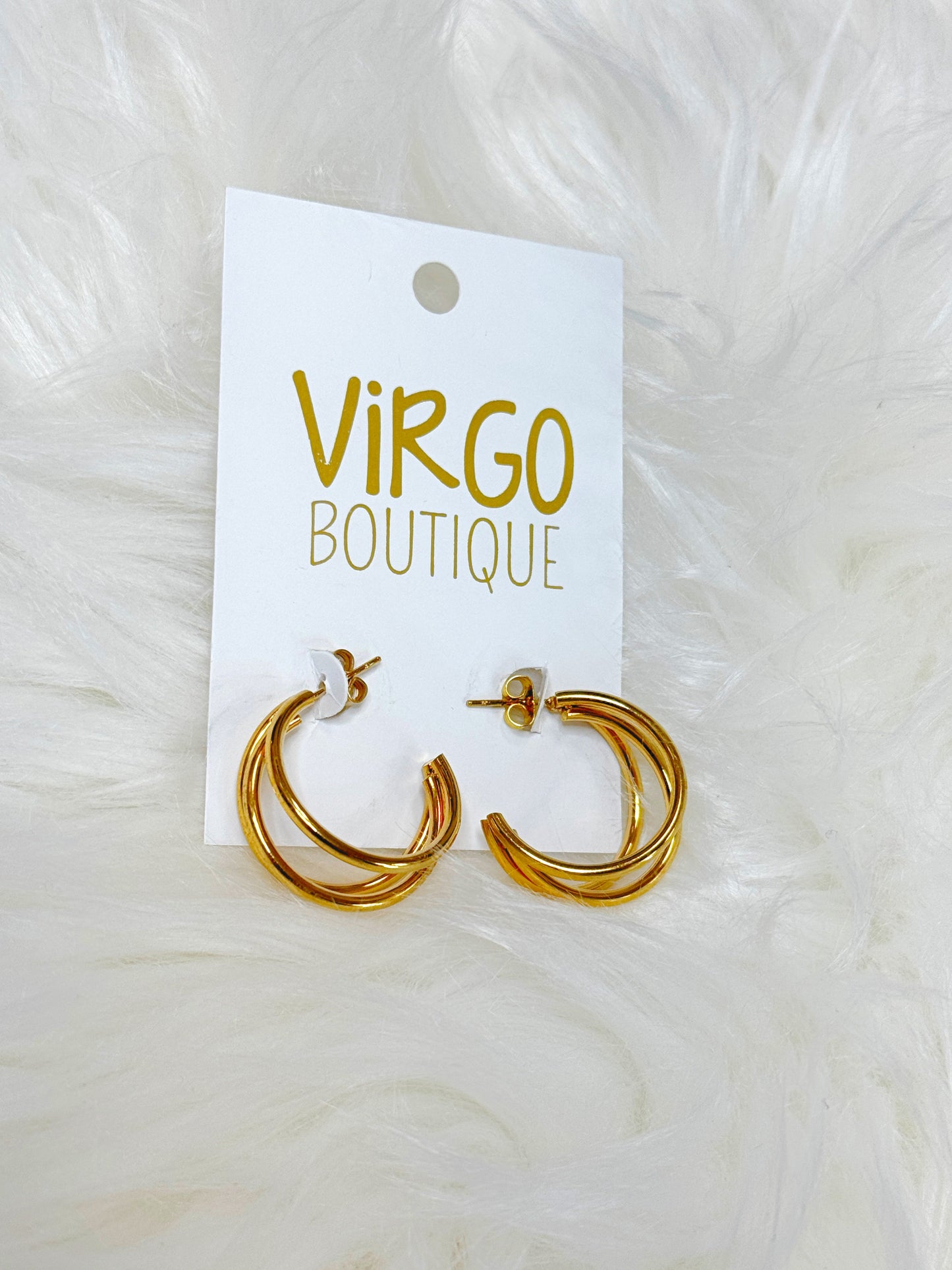 triple hoop earrings, hoop earrings, gold hoops