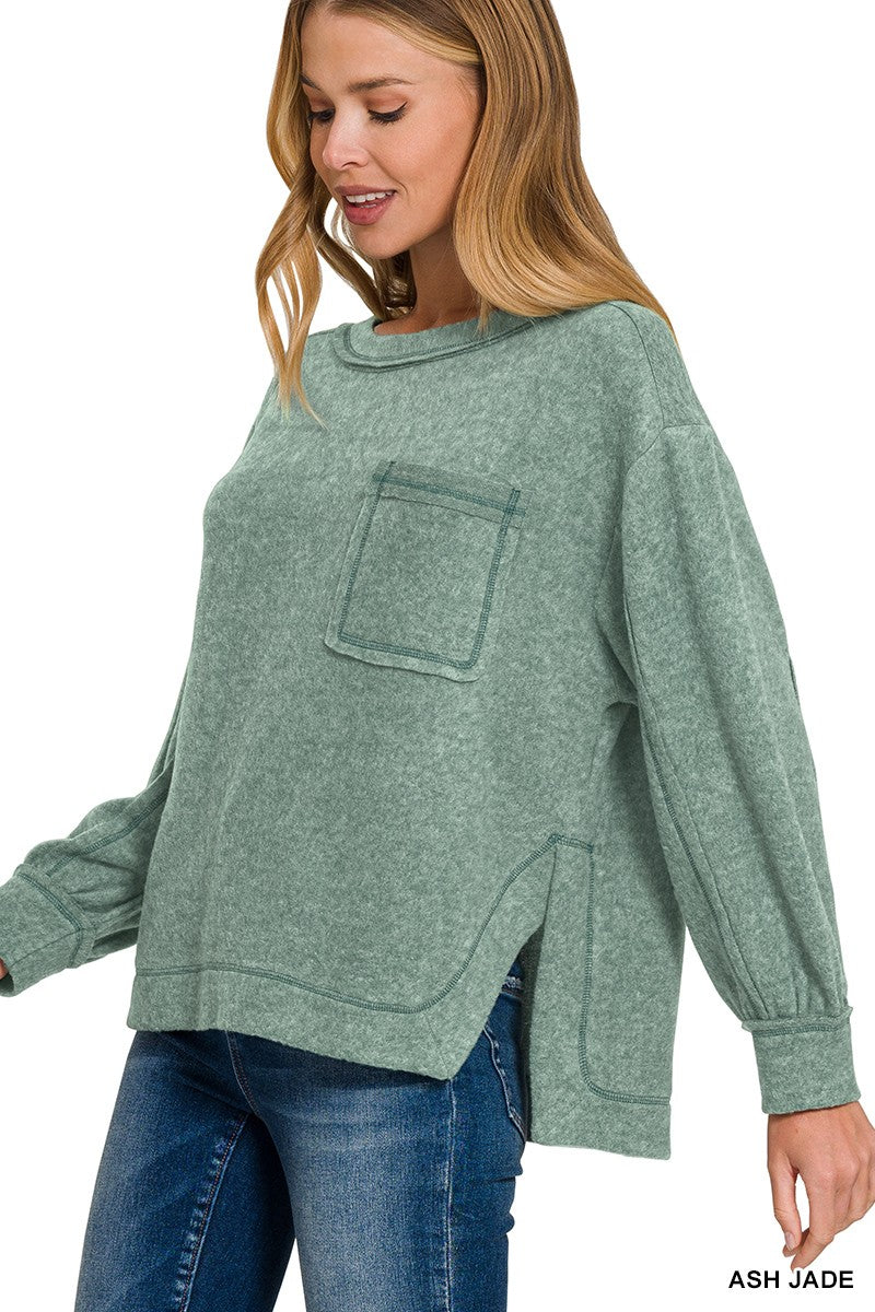 Brushed High Low Sweater