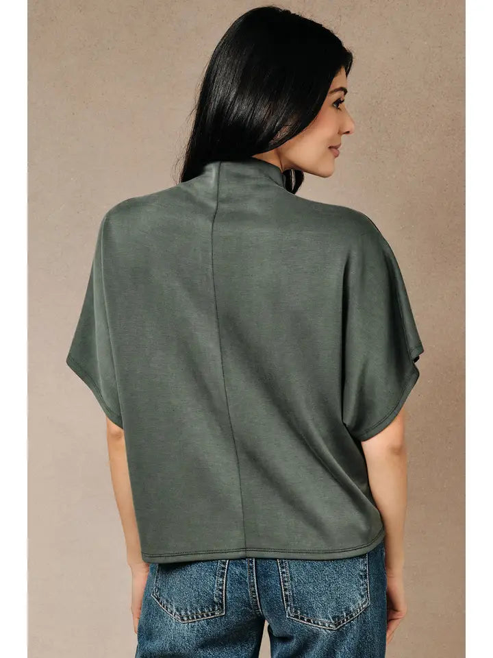 Milania Mock Neck Top