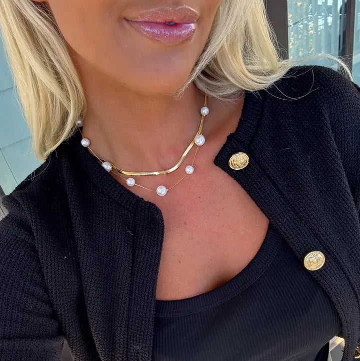 Avery Pearl Layered Necklace