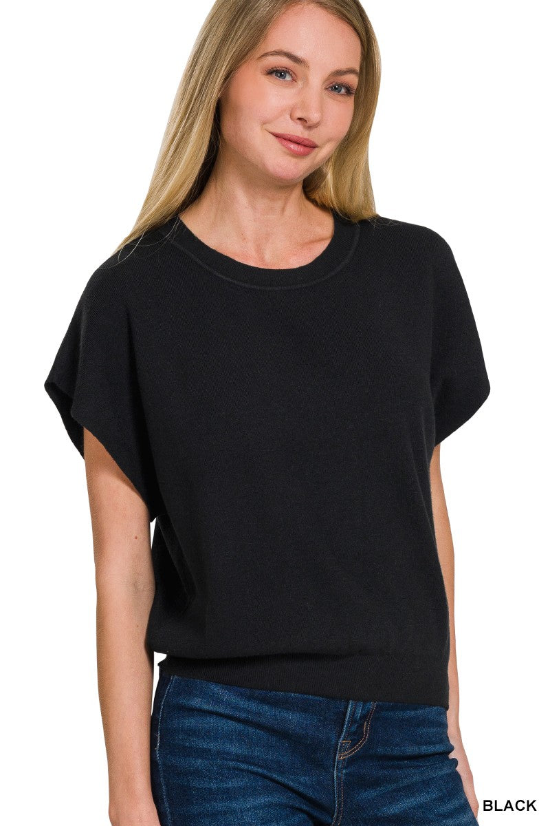 Short Sleeve Dolman Sweater