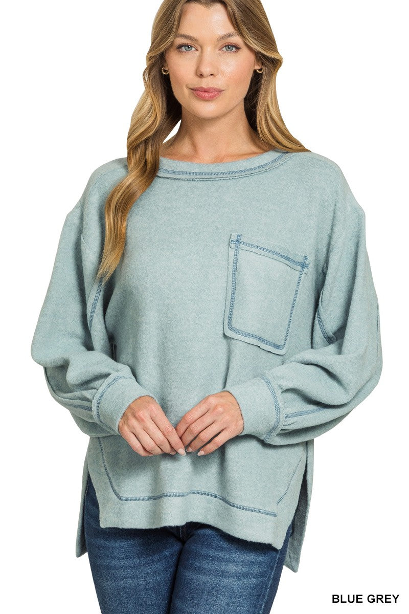 Brushed High Low Sweater