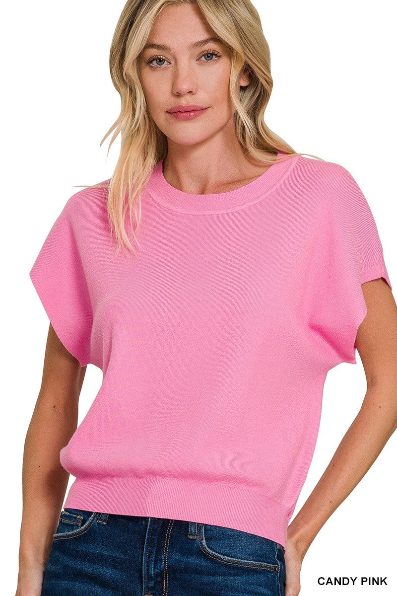Short Sleeve Dolman Sweater