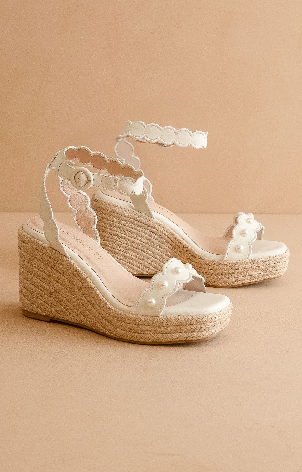 Catalina Scalloped Espadrille Wedges