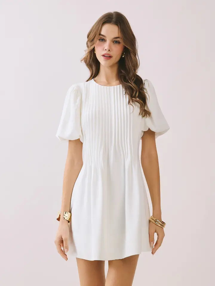 Pleated A Line Dress