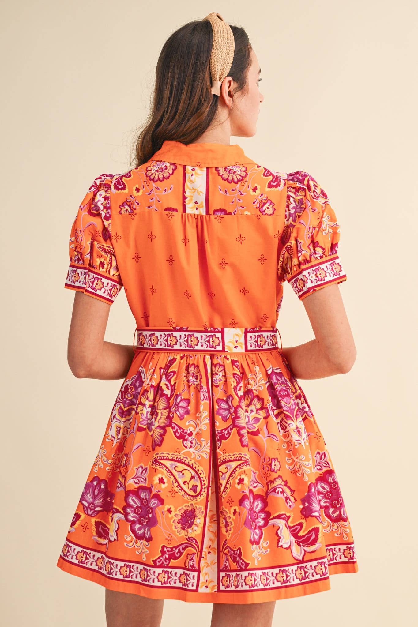 Remi Paisley Belted Dress