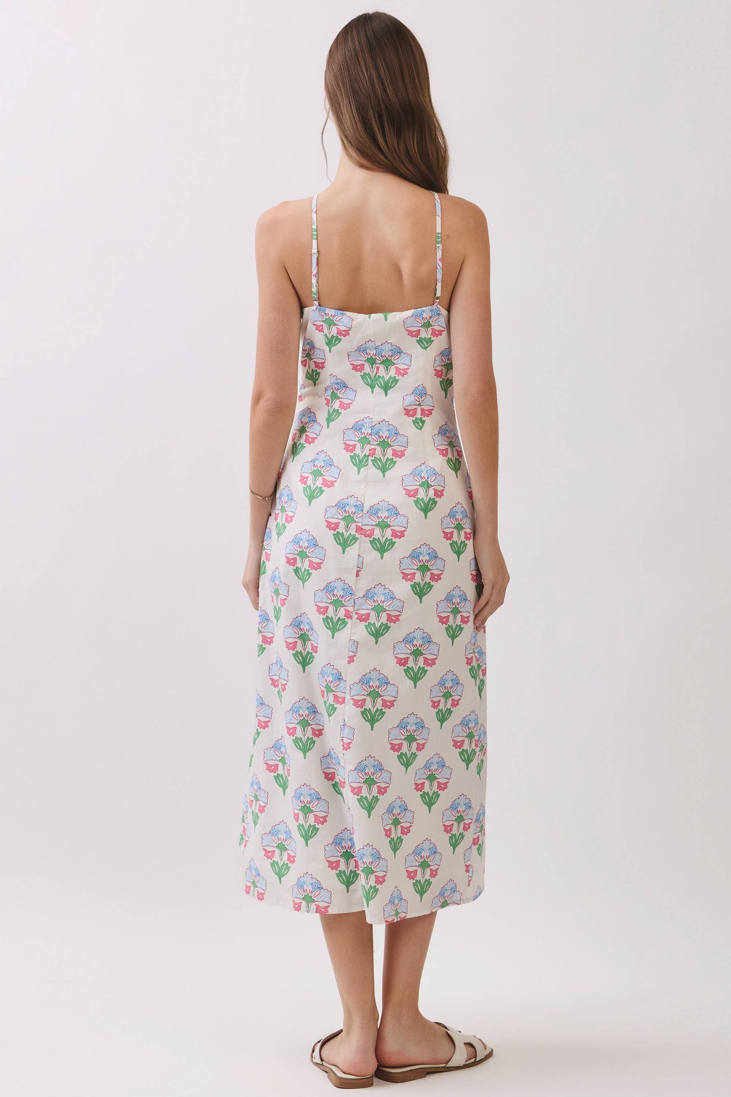 Rosette Halter Midi Dress
